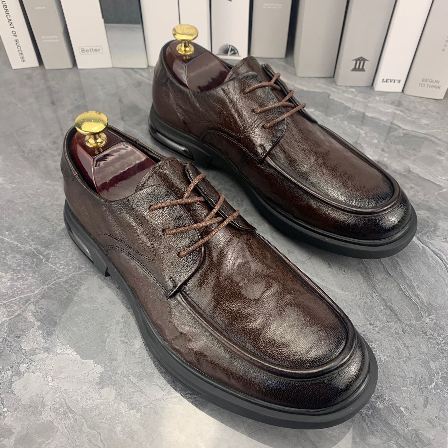 Men's Fashion British Lace Up Business Formal Men's Shoes