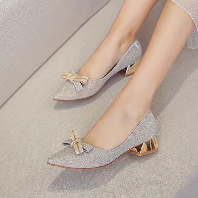 Bottom Slip-on Fairy Gentle French Style Chunky Women's Shoes