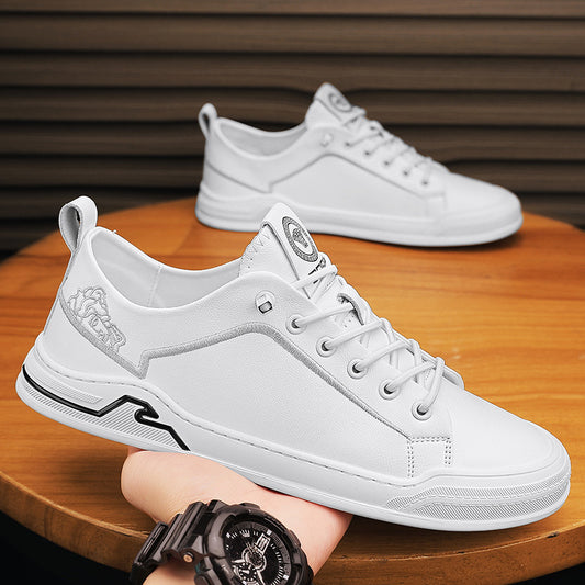 Men's Four Breathable White Fashion Slip-on Board Casual Shoes