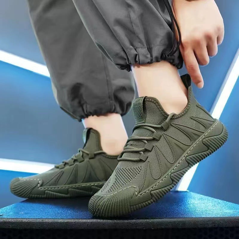 Men's Leisure Trendy Running Green Slip-on Casual Shoes