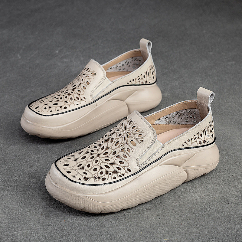 Women's & Men's Hole Bread Bottom Round Head Slip-on Men's Shoes