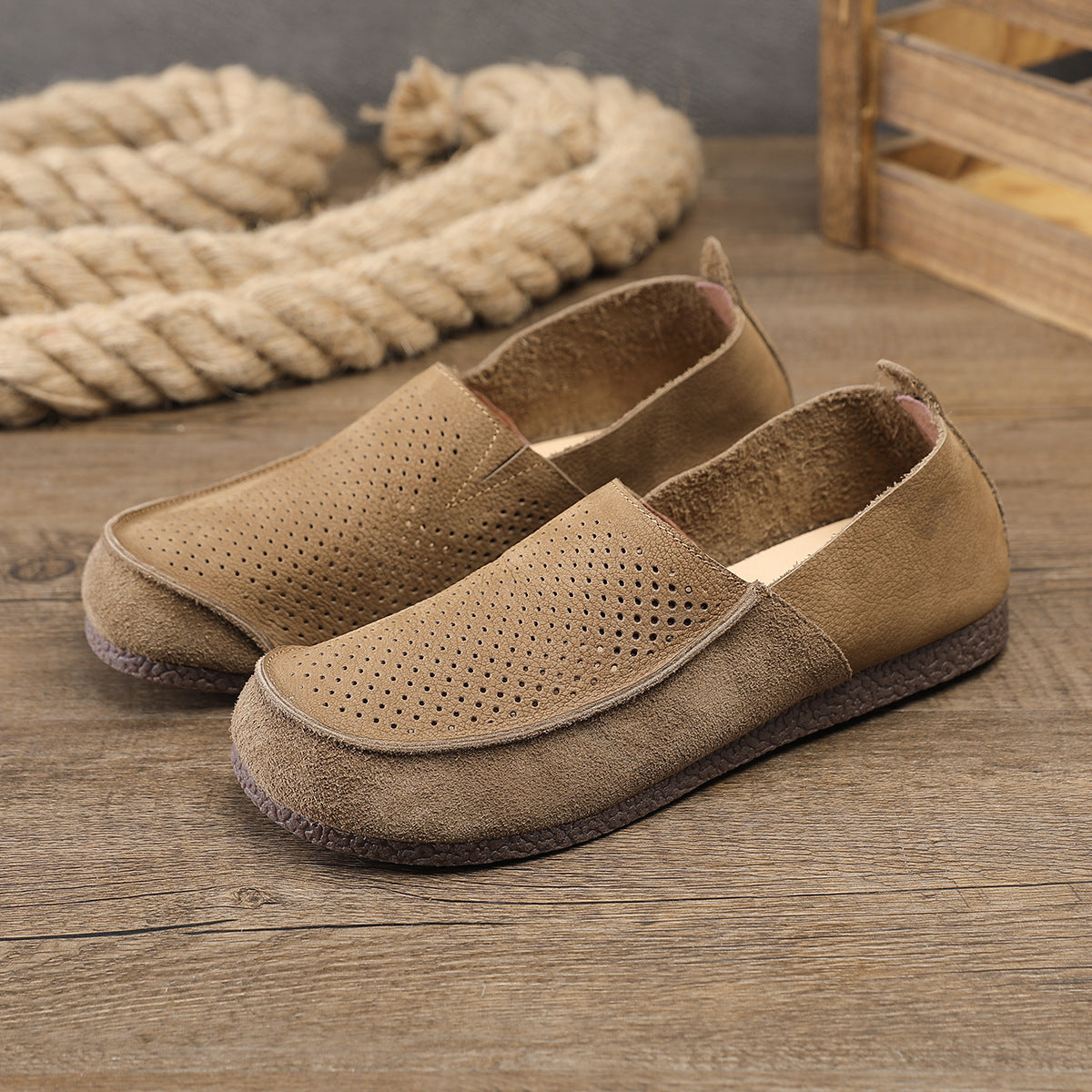 Men's Niche High-grade Genuine Breathable Slip-on Lazy Loafers