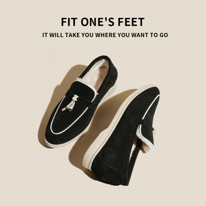 Women's Bottom England Style Comfortable Slip-on With Loafers