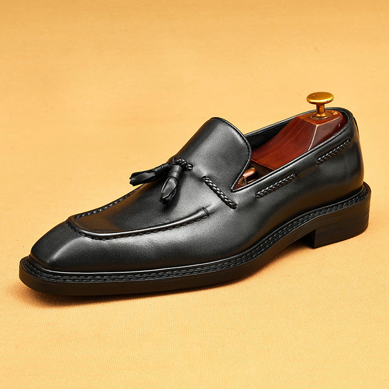 Men's Formal Wear Genuine England Style Square Men's Casual Leather Shoes