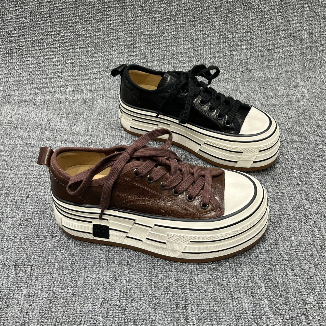Women's Lace Up Increased Board European Goods Women's Sports Shoes
