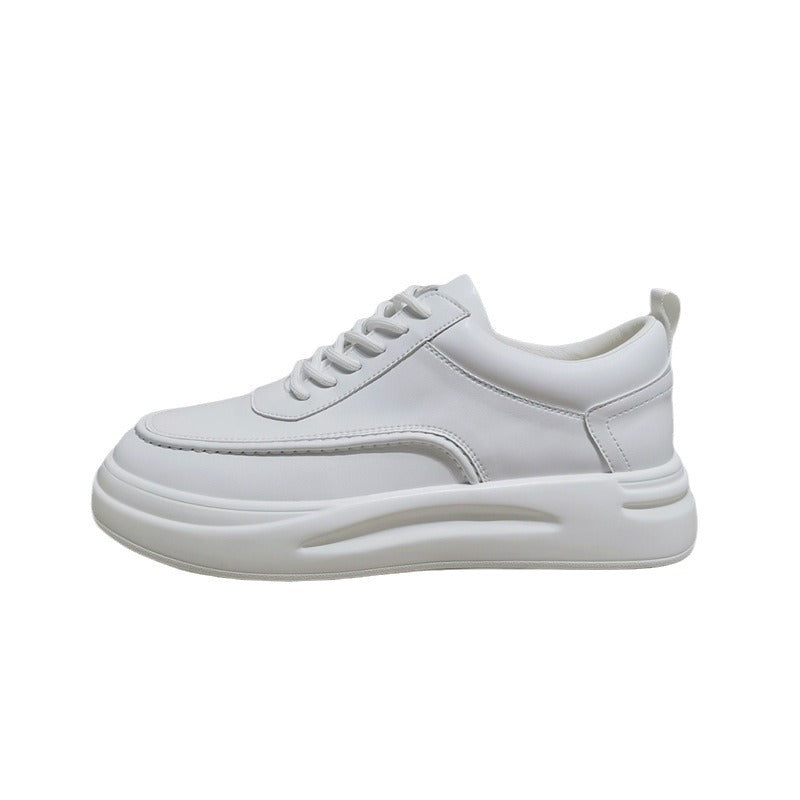 Men's Fashionable White Simple Board Preppy Style Sneakers