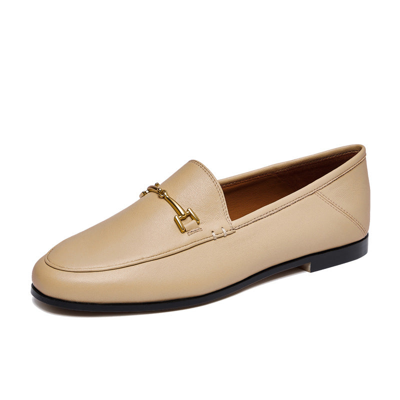 Women's Classic British Genuine Two-way Flat Buckle Casual Shoes