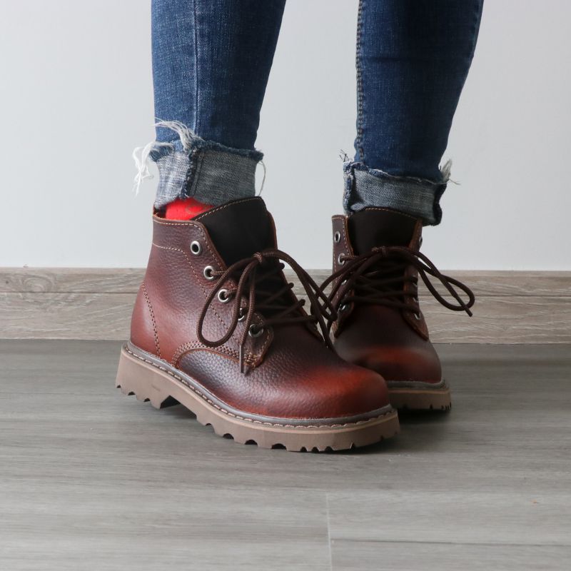 Women's & Men's Cowhide Martin Genuine Retro Breathable Ankle Worker Waterproof Riding Boots