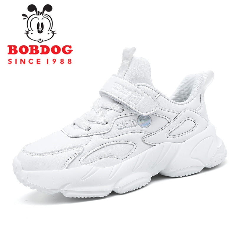 Children's White Surface Medium Big Soft Bottom Kid's Sneakers