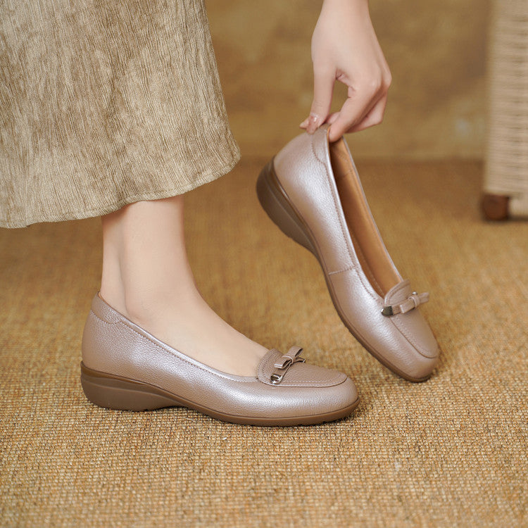 Women's Spring Genuine Leisure Shallow Mouth Pumps Women's Fashion Shoes