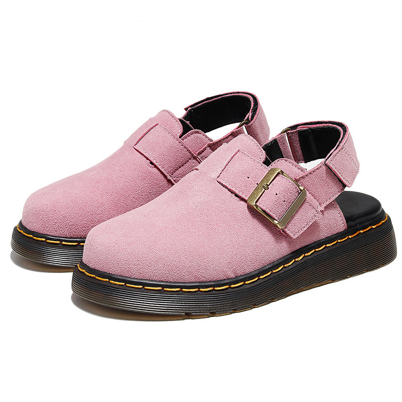 Women's & Men's Martin Summer Half Slip-on Black Closed Toe Sandals