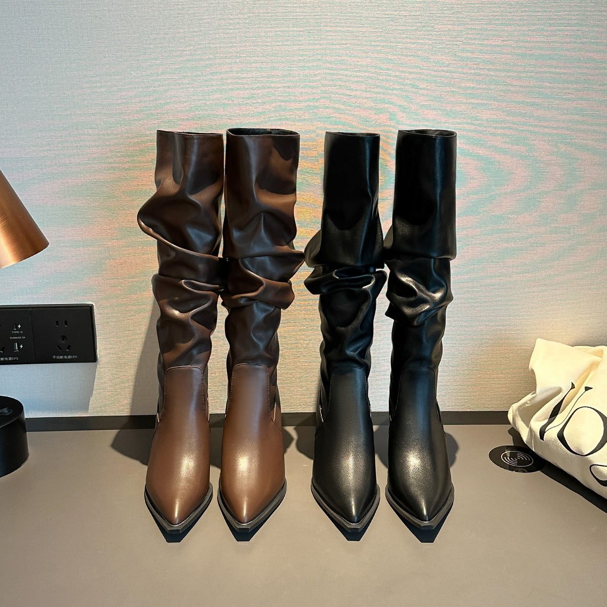 Women's Small Pointed Toe High Long Fashion Heels