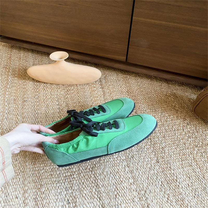 Women's Dress Spring Soft Bottom Square Toe Retro Sneakers