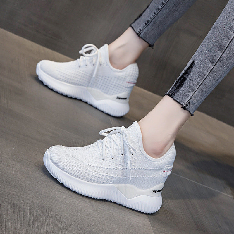 Unique Women's Breathable Height Increasing Insole Women's Casual Shoes