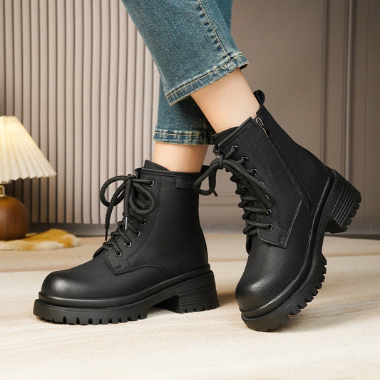 Women's Martin Cotton Fleece Biker British Style Women's Shoes