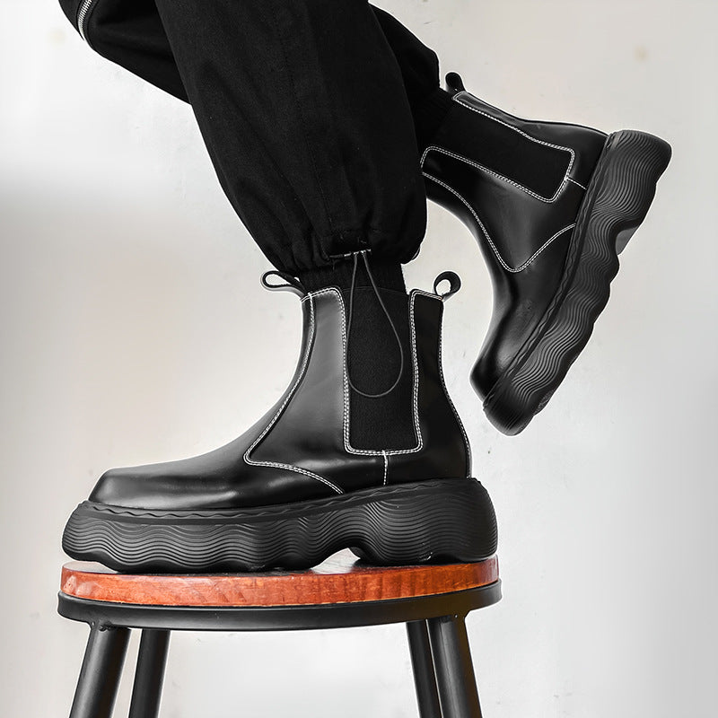 Men's Top British Style Smoke Pipe Martin Boots