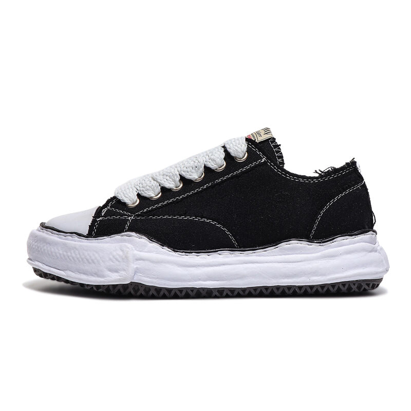 Women's & Men's Dissoed Lovers Retro Trendy Height Increasing Thick Bottom Heightened Large Canvas Shoes