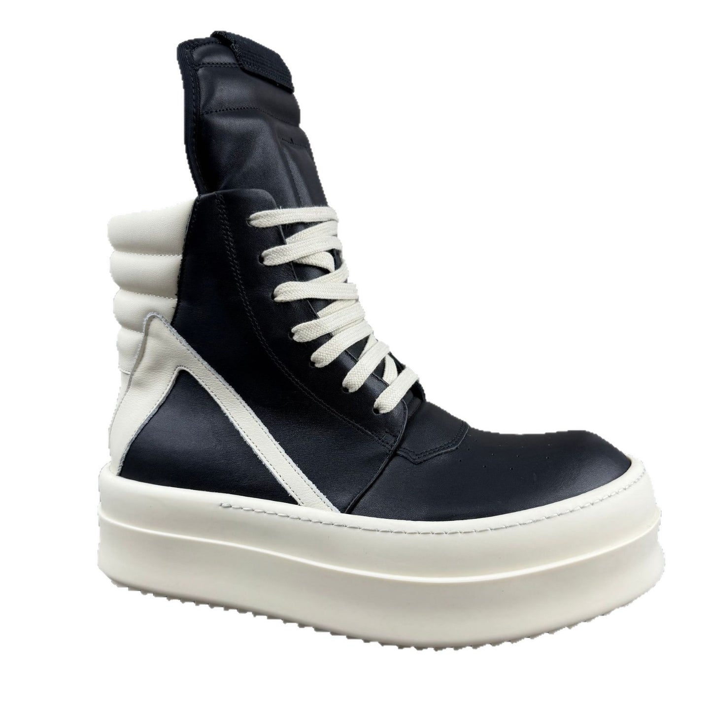Women's & Men's Classic Inverted Triangle Dark Style Thick Sole Height Leather Shoes