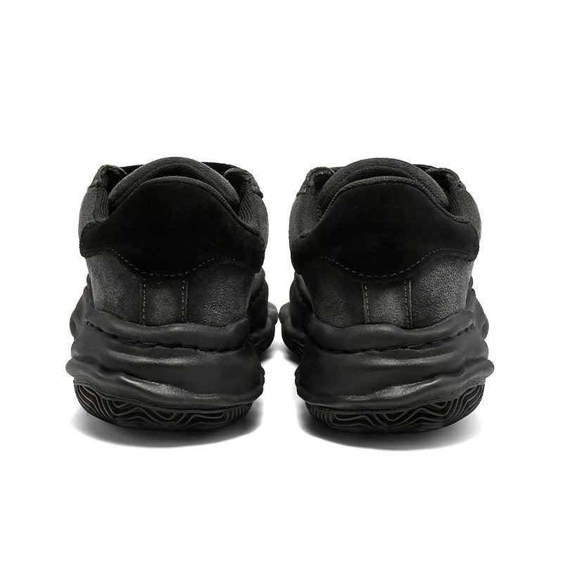 Women's & Men's Retro Worn Looking Washed-out Shell Toe Dissoed Design Versatile Women's Board Shoes