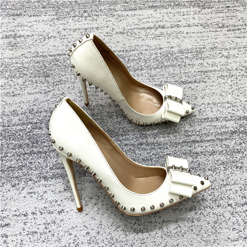 Bow High Pointed Toe Stiletto Elegant Women's Fashion Shoes