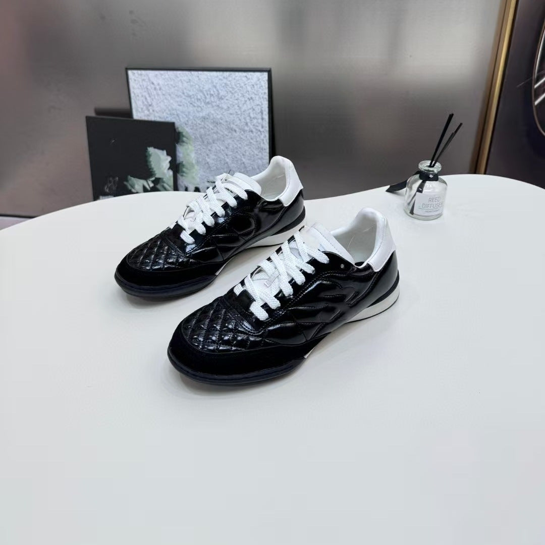 Women's & Men's German Training Classic Style Rhombus Fashionable White Women's Sports Shoes