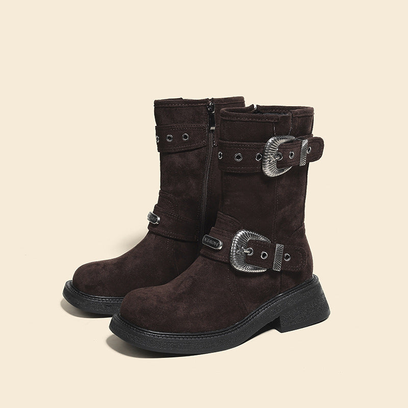 Women's Knight For British Platform Ankle Plus Women's Leather Boots