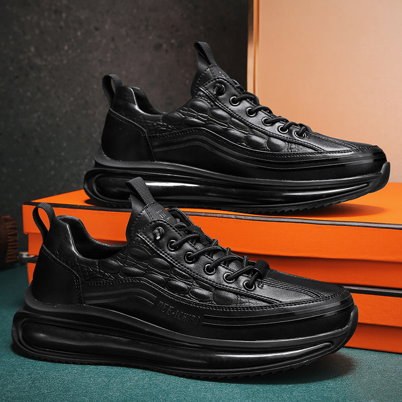 Men's Fashionable Winter Crocodile Pattern Popcorn Clunky Sneakers