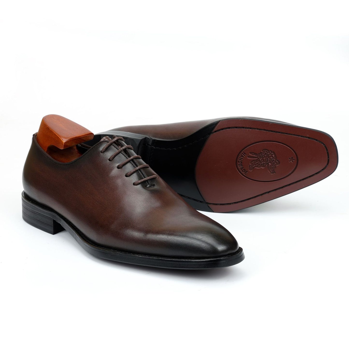 Men's Wedding First Layer Cowhide Carved Gentleman British Men's Business Leather Shoes