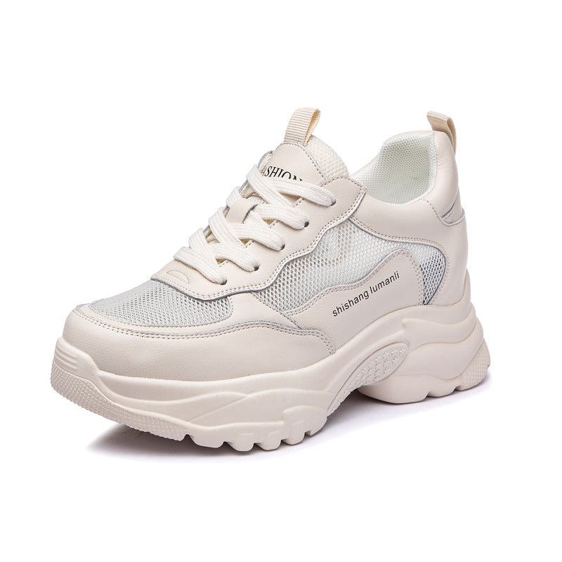 Women's Breathable Clunky Springtide Platform Height Increasing Sneakers