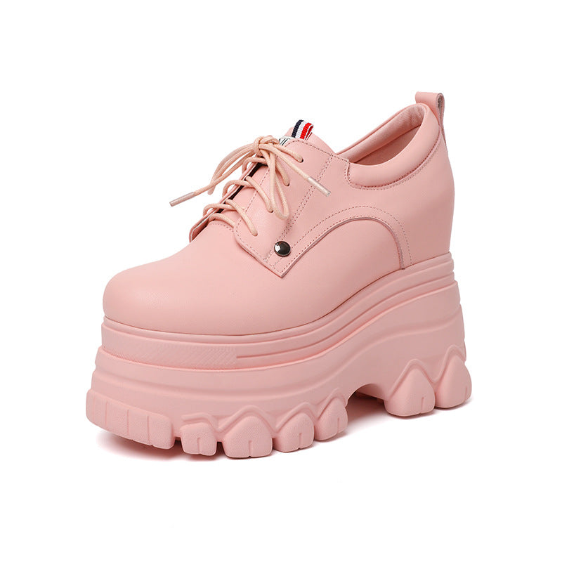 Women's Insole Deep Mouth Pumps Platform Genuine Women's Casual Shoes