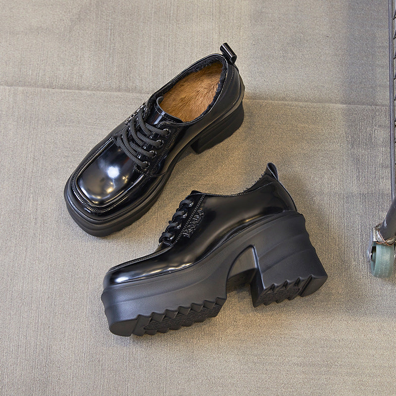 Women's British Style Thick Bottom Platform Fashion Women's Shoes