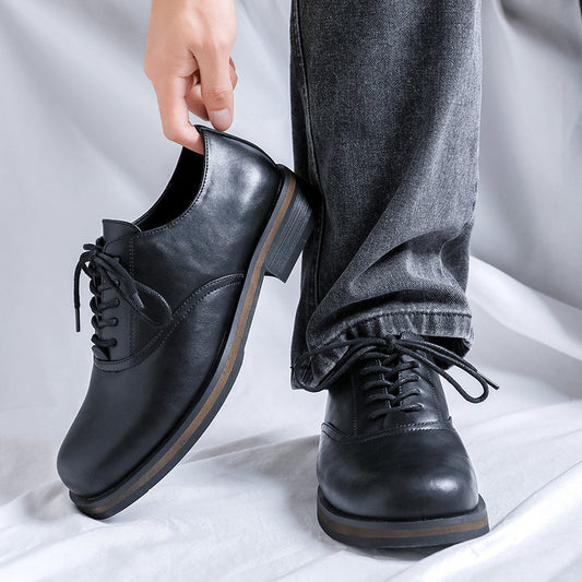 Women's & Men's Platform For British Commuter Business Formal Leather Shoes