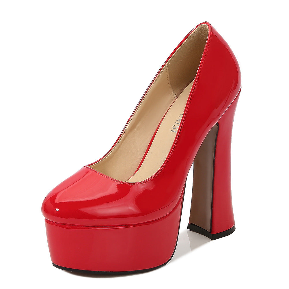 Car Model Cheongsam Catwalk Show High Female Chunky Platform Waterproof Heels