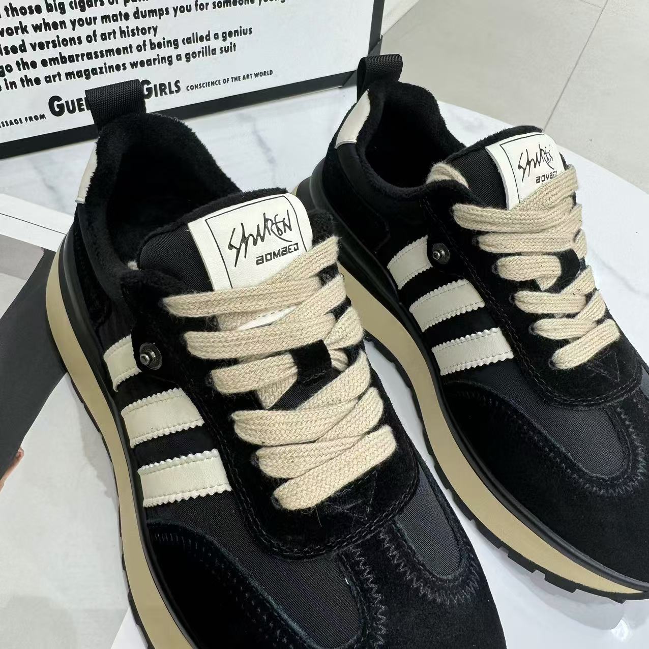 Women's Thick-soled Small Waist German Training Autumn Retro Sneakers