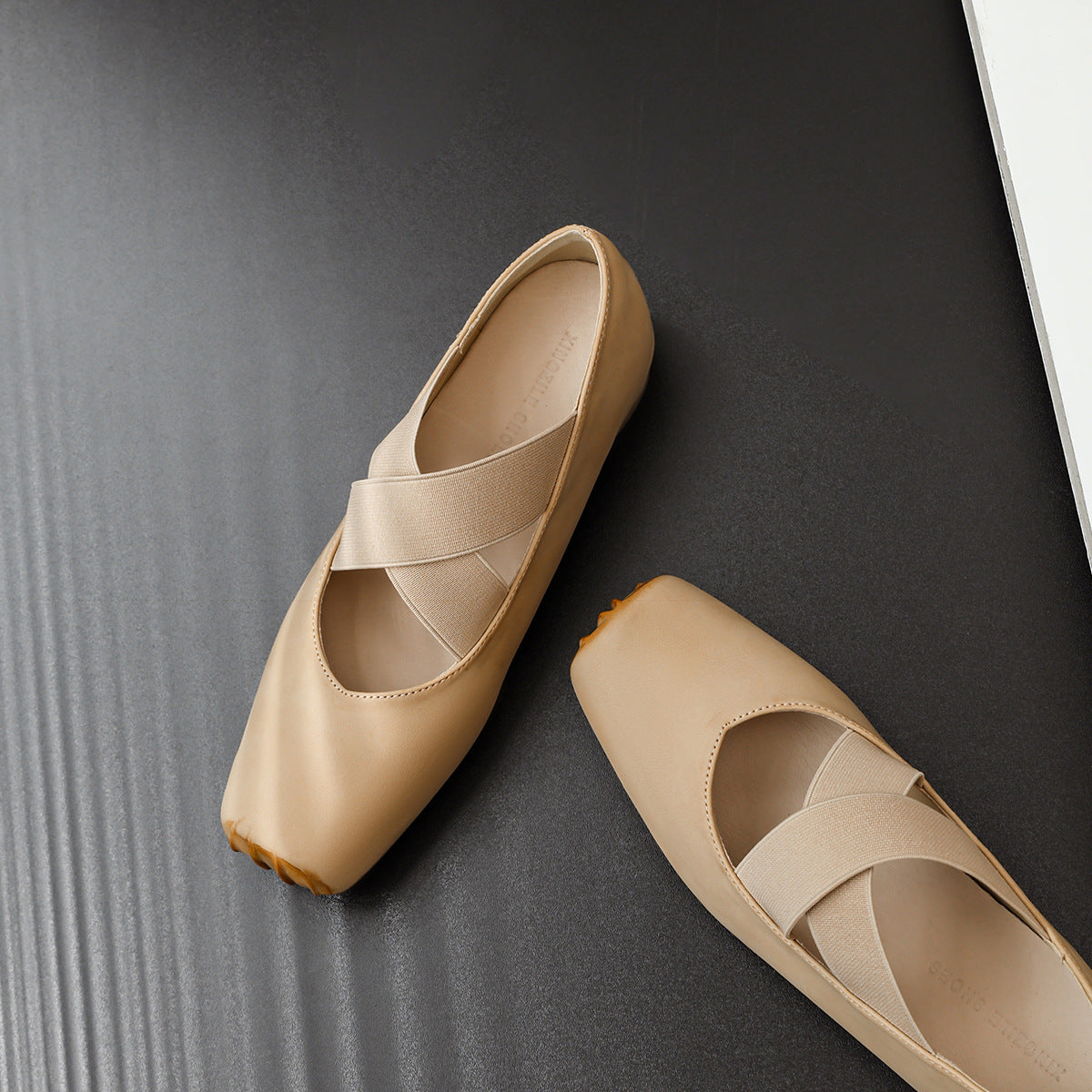 Jane Pumps French Retro Cross Strap Square Toe Women's Shoes