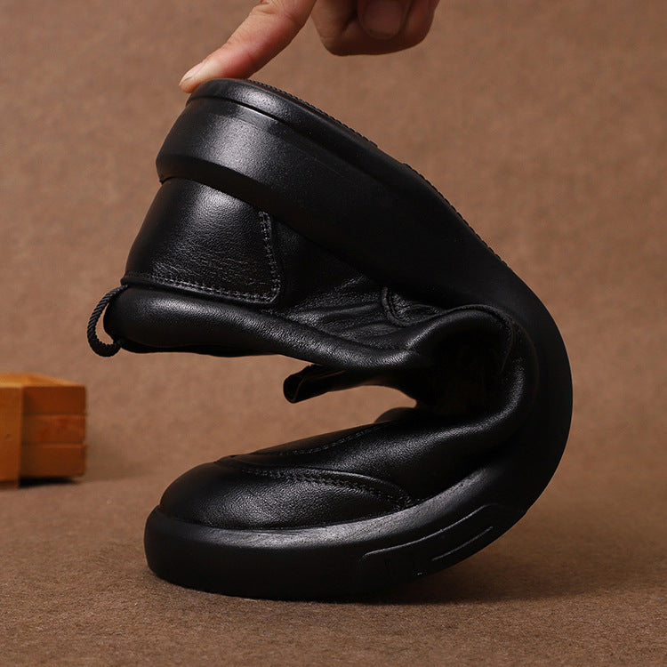 Men's Business Soft Bottom First Layer Cowhide Casual Shoes