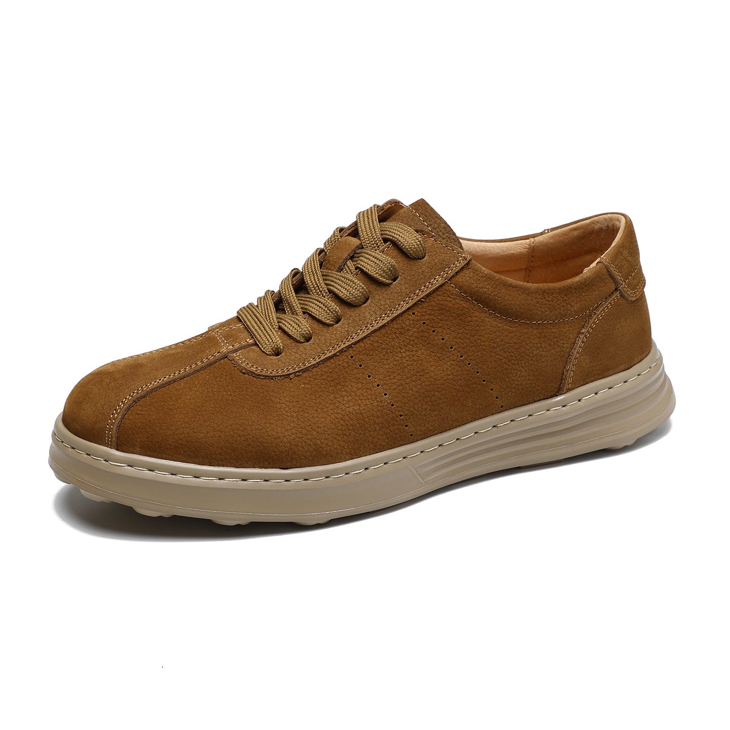 Men's Light Bottom Matte Cowhide Autumn Comfortable Platform Warm Genuine Men's Casual Shoes