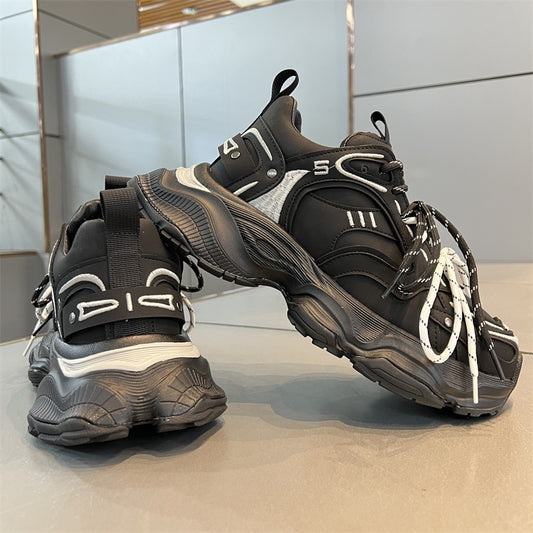 Men's Platform White Surface Increased Fashionable Casual Shoes