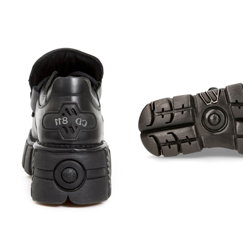 Women's Dark Metal Punk Platform Spanish Niche Casual Shoes