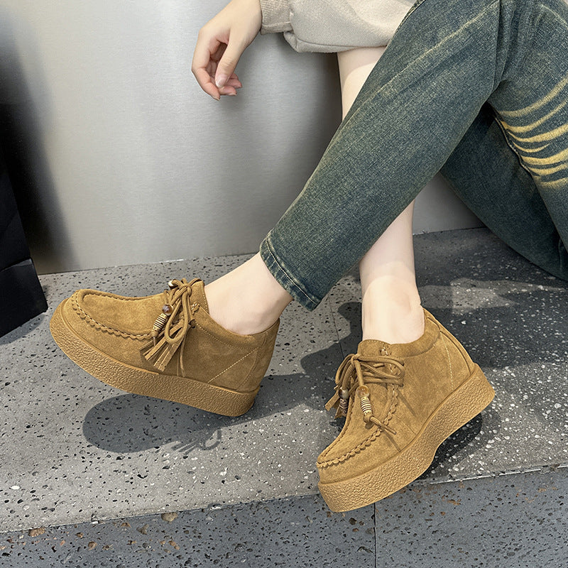 Thick Bottom Kangaroo Autumn Retro Fashion Female Sneakers