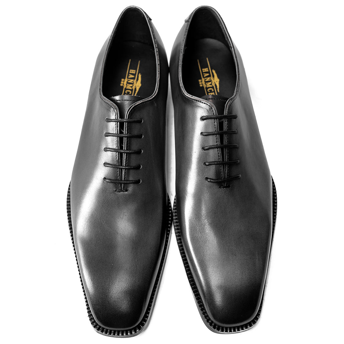 Men's One-piece Oxford Formal Wear Genuine British Men's Business Leather Shoes