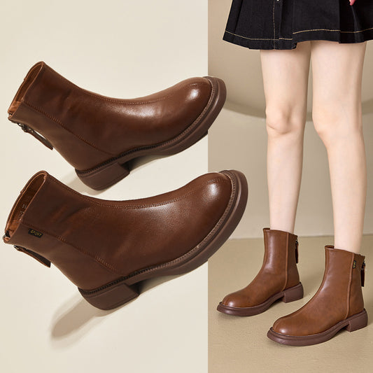 Women's Martin Authentic British Style Flat Retro Women's Leather Boots