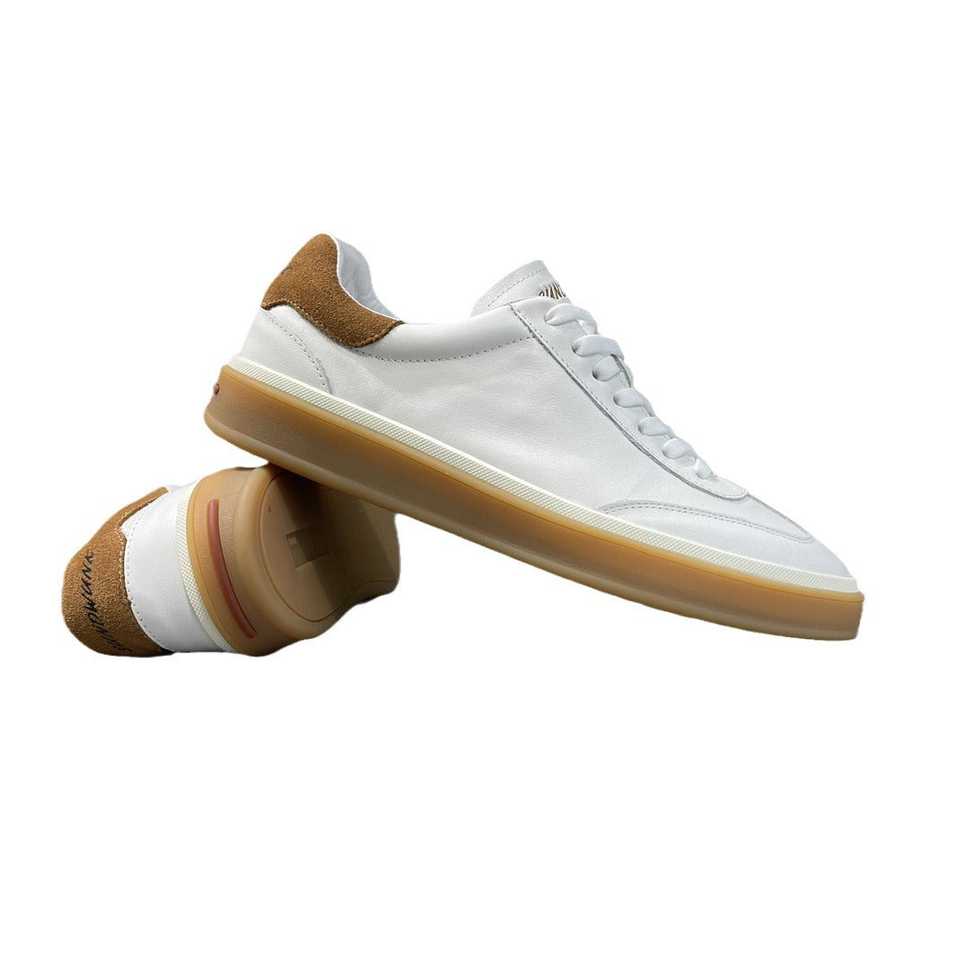 Men's First Layer Cowhide Trendy Retro Tendon Men's Board Shoes