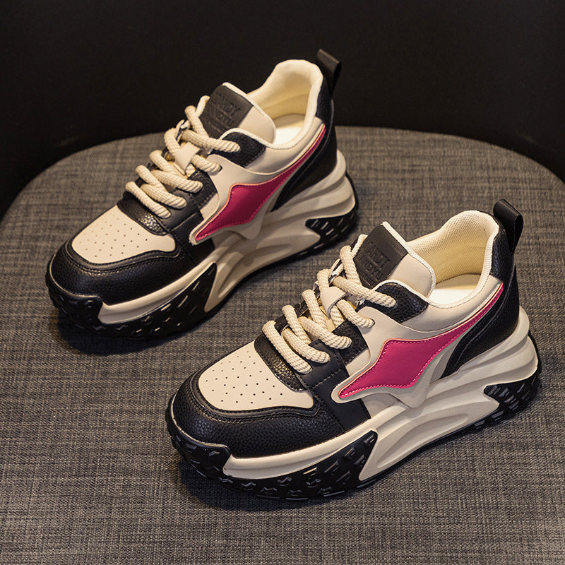 Women's Dad Autumn Korean Platform Height Increasing Insole Versatile Fashion Men's Shoes