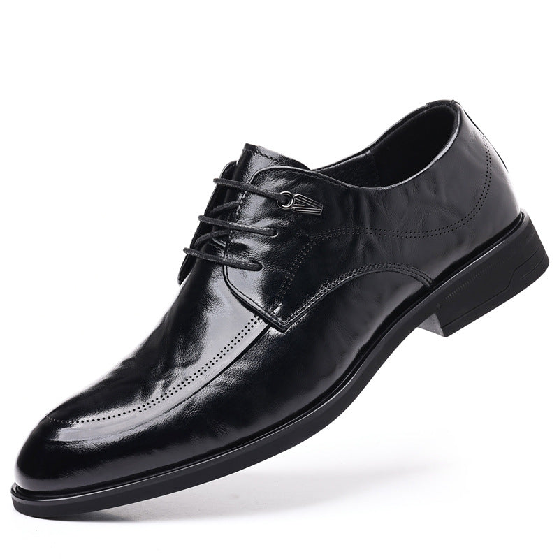 Men's Authentic British Style Business Formal Wear Groom Wedding Leather Shoes