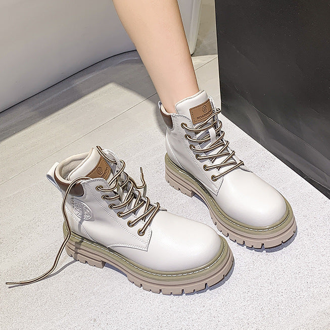 Women's Worker Summer Outdoor Martin Height Increasing Insole Platform Boots