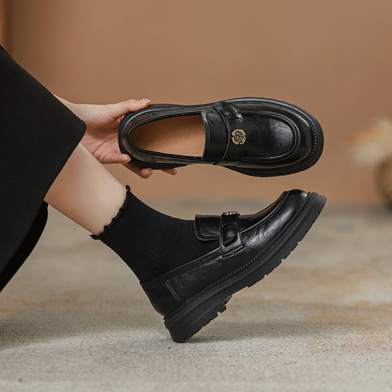 Women's Camellia Platform Slip-on Authentic Retro British Loafers