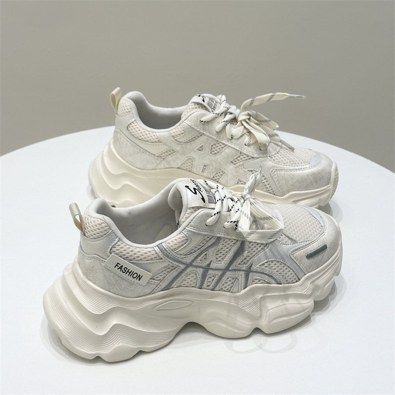 Women's Dad Platform Spring Small Elevator Wild Casual Shoes
