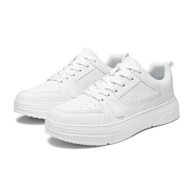 Men's National Fashion White Thick Sole Sports Sneakers