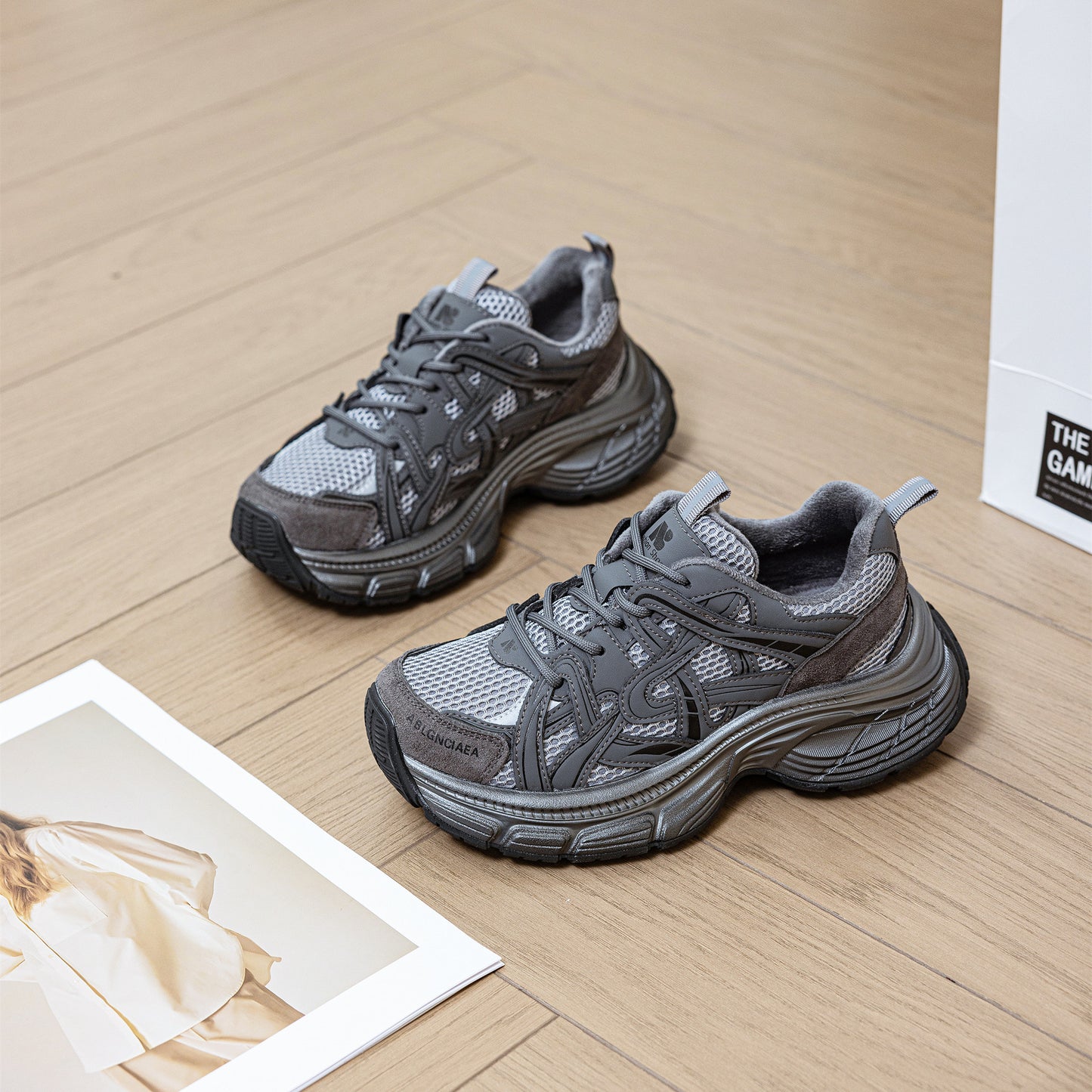 Women's Dad Platform Sports Jogging Pumps Breathable Sneakers